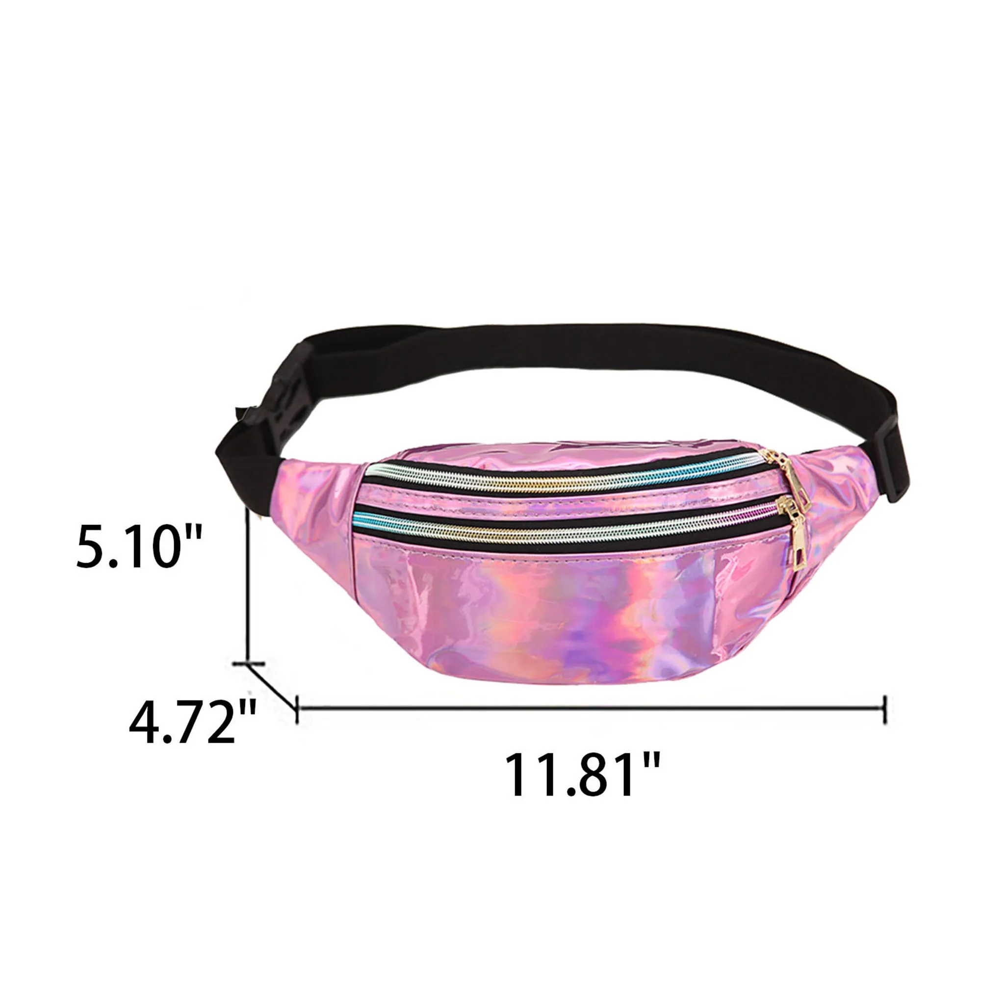 Holographic Silver Gold Cute Waist Bag 12