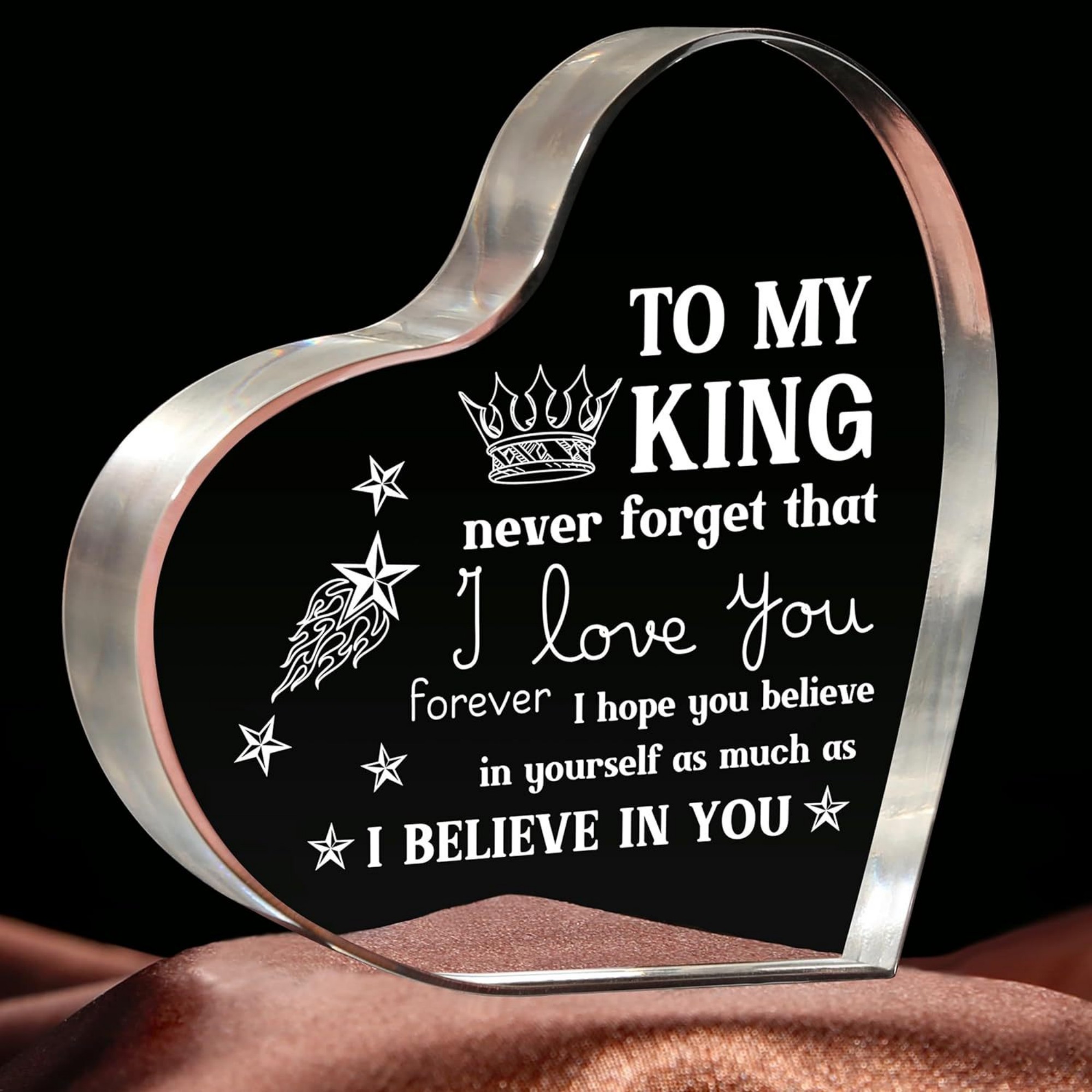 Acrylic Heart Shape Clear Display 6