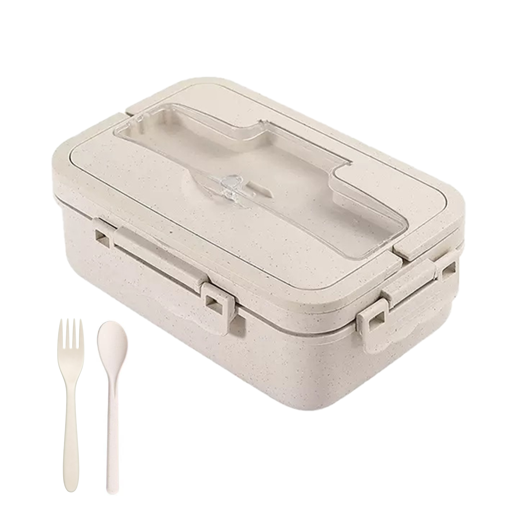 Wheat Straw Bento Lunch Box with Cutlery MOQ 10 3