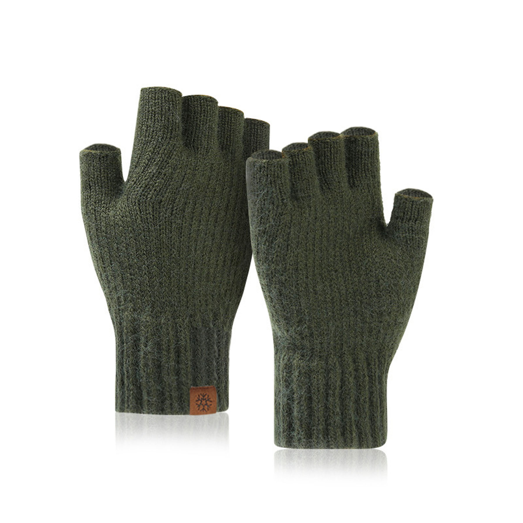 Men's Warm Half-Finger Gloves 13