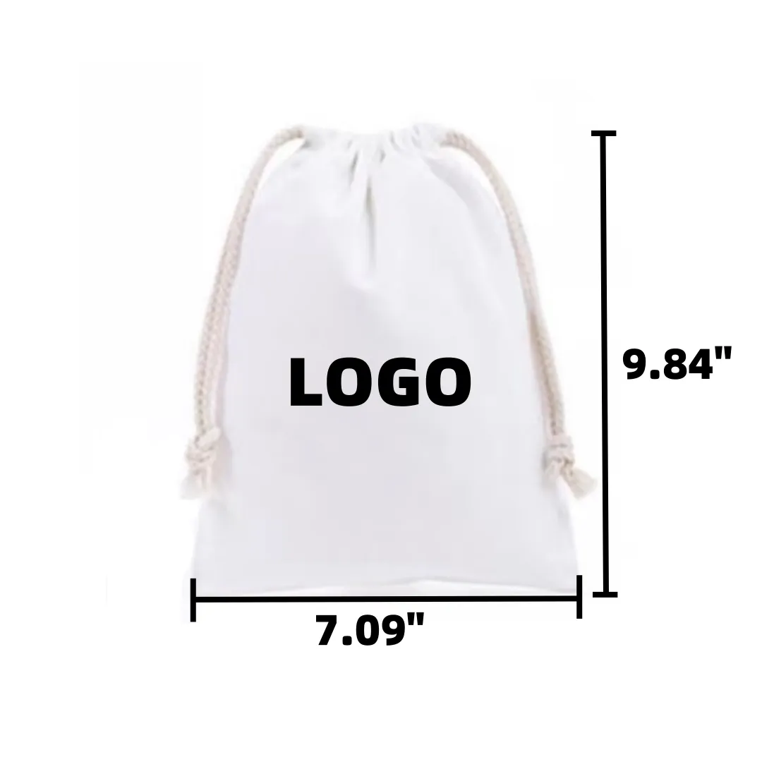 Custom Drawstring Polyester-Cotton Bunched Cloth Bag 5
