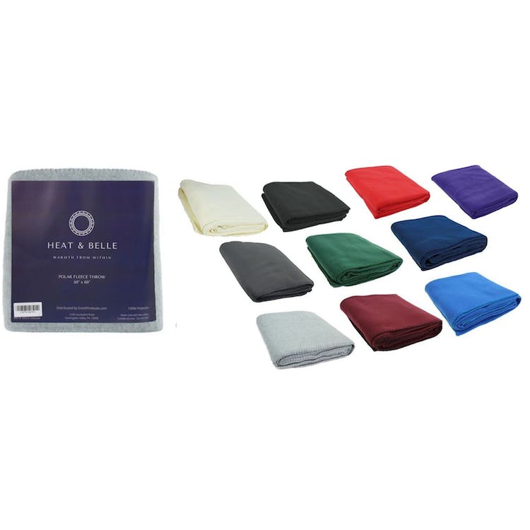 Polar Fleece Throw Blankets - Charcoal 50" x 60" 3