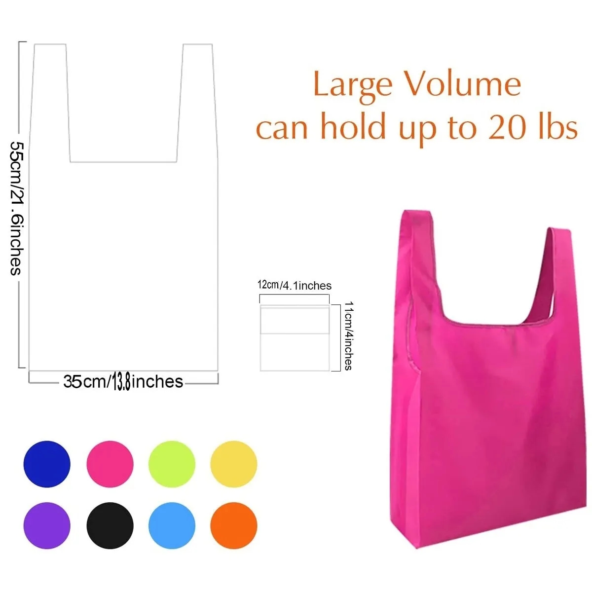 Reusable Shopping Tote Bags With Small Pouch 8