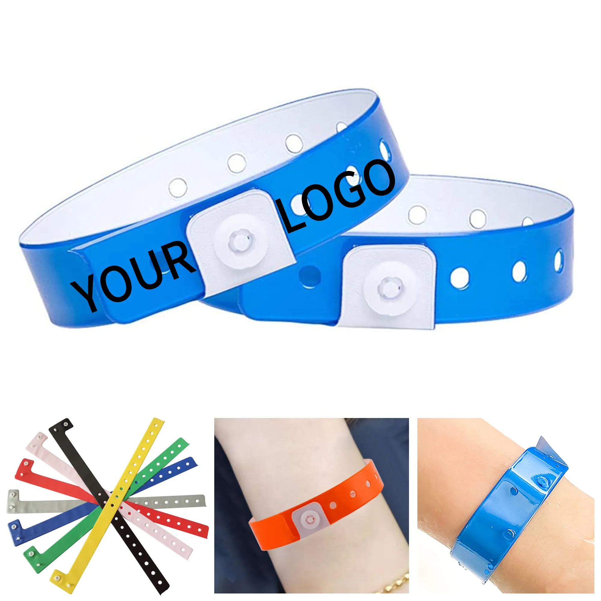PVC Event Wristband with Adjustable Holes