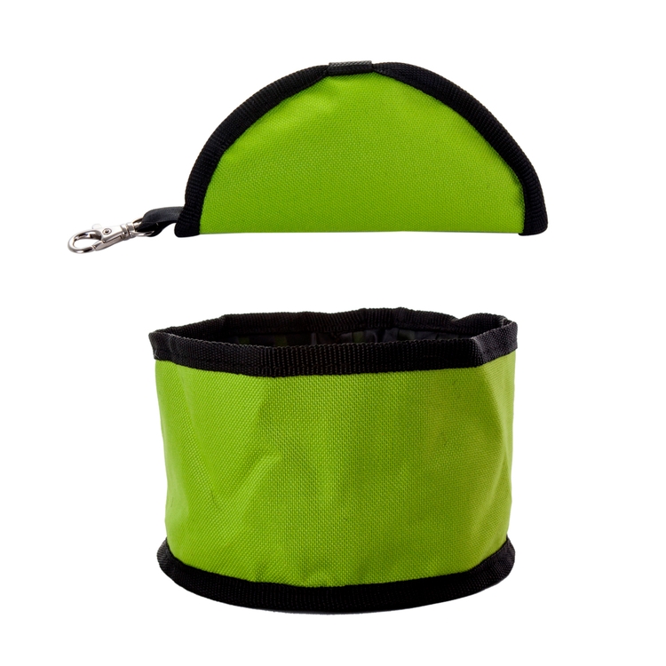 600D Poly Folding Pet Travel Bowl w/hook 26
