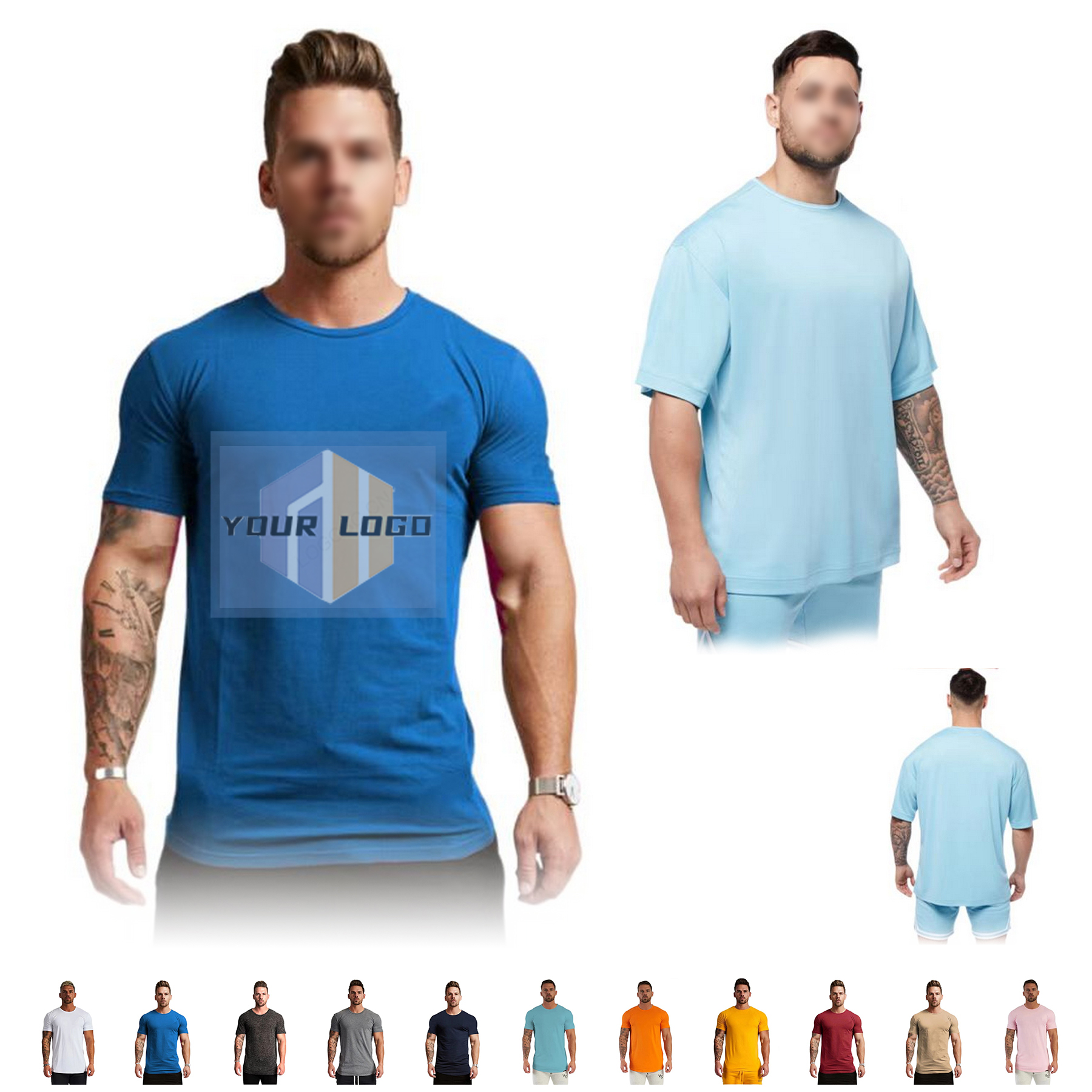 Mens Short Sleeve Round Neck Cotton T Shirt