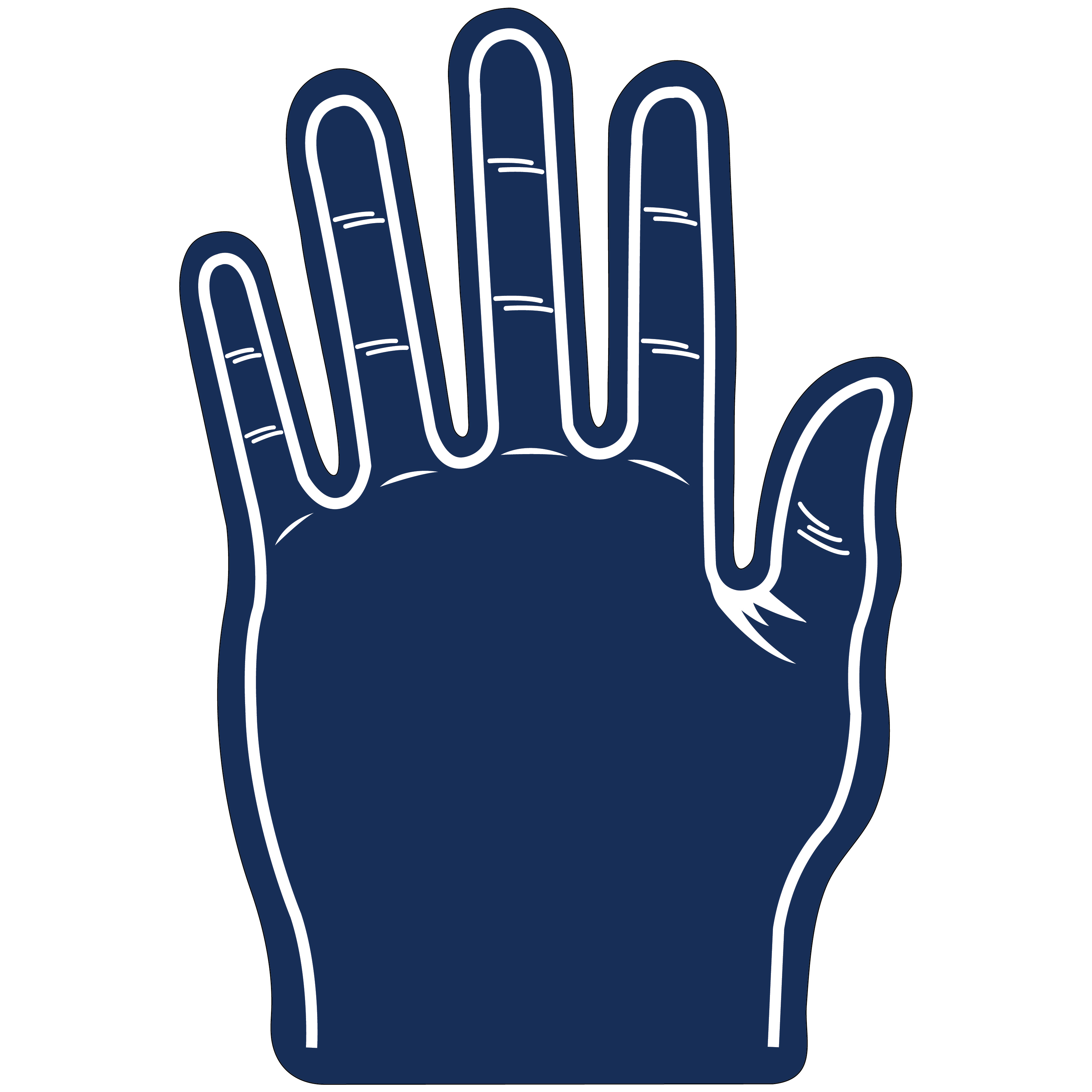 Foam Hand Five Finger 16" 53