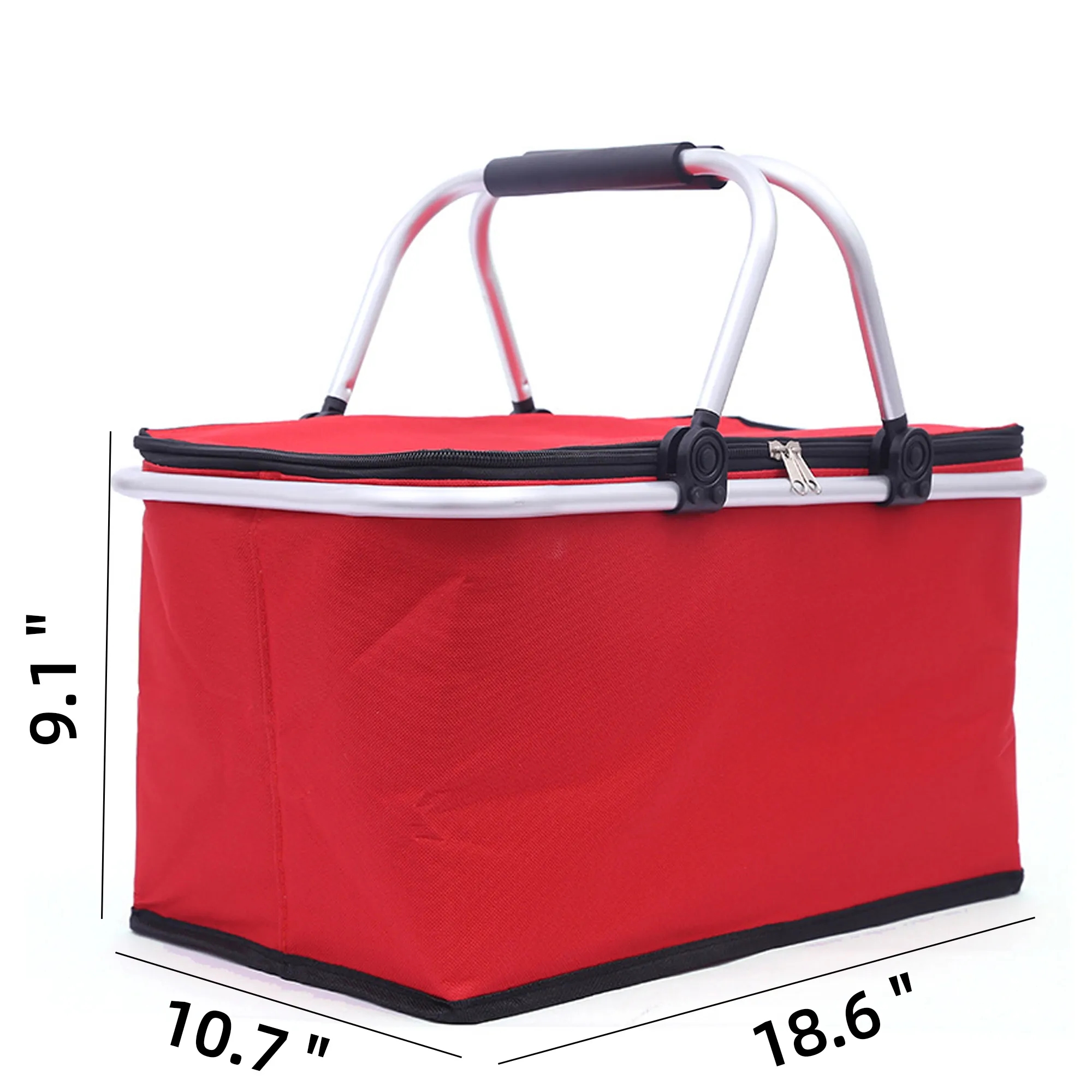 Aluminum Picnic Basket With Two Handles 6