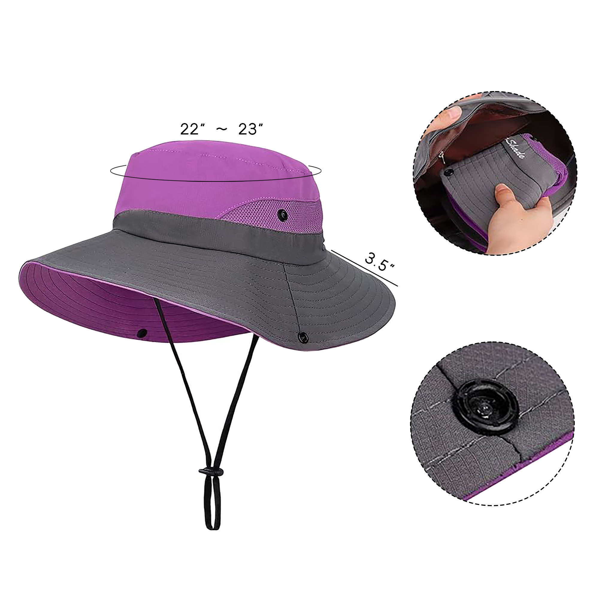 Women's Outdoor UV Protection Foldable Sun Hats 6