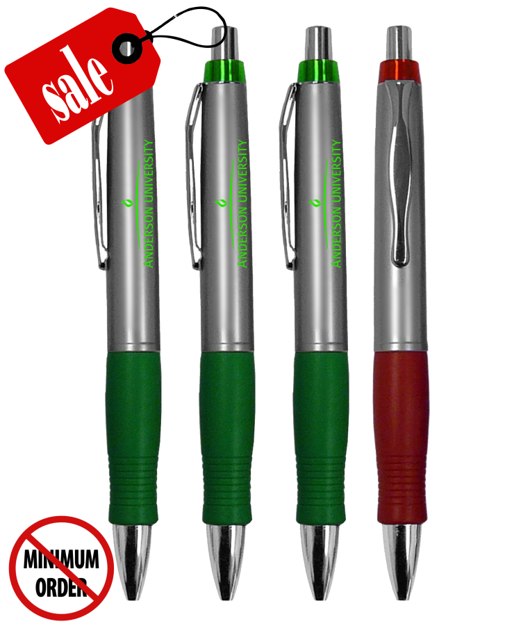 Closeout "Impact" Click Pen with Rubber Grip