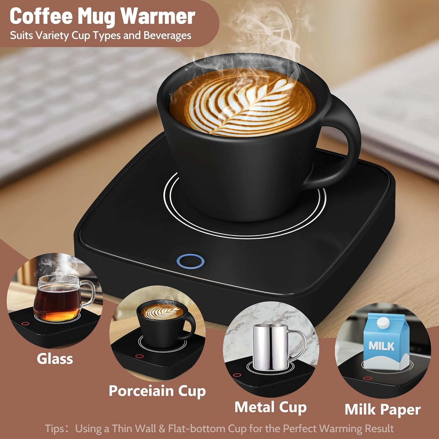 Coffee Mug Warmer for Desk with 3 Temperature Settings 12