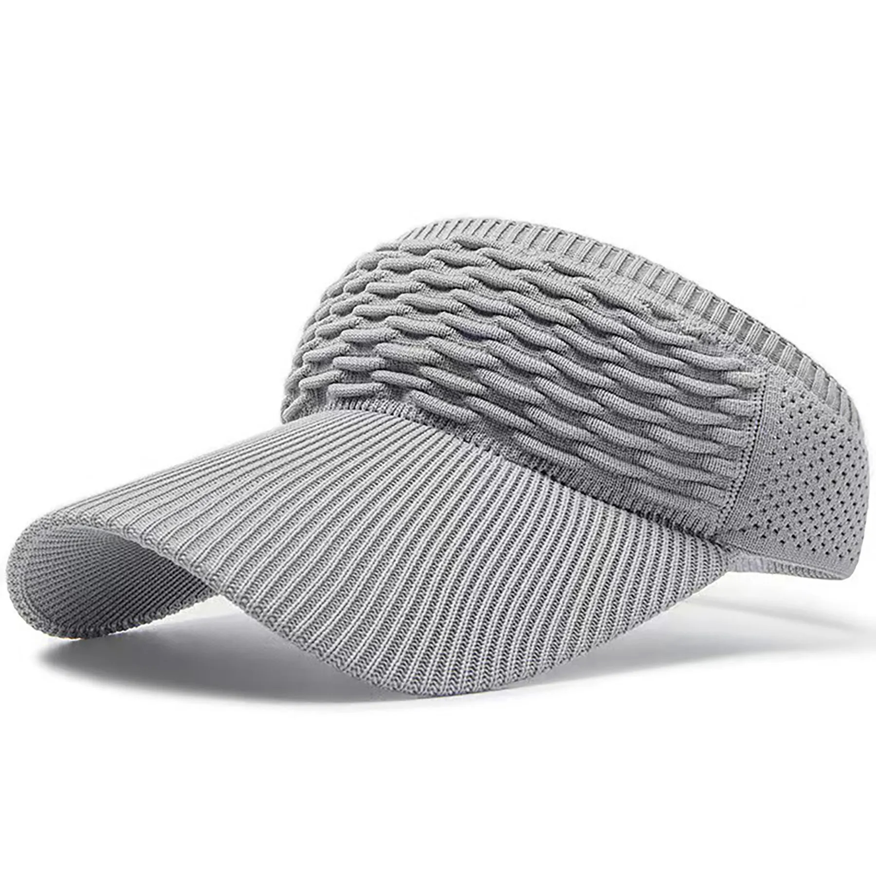 Women Knitted Elastic Visor Hat 19