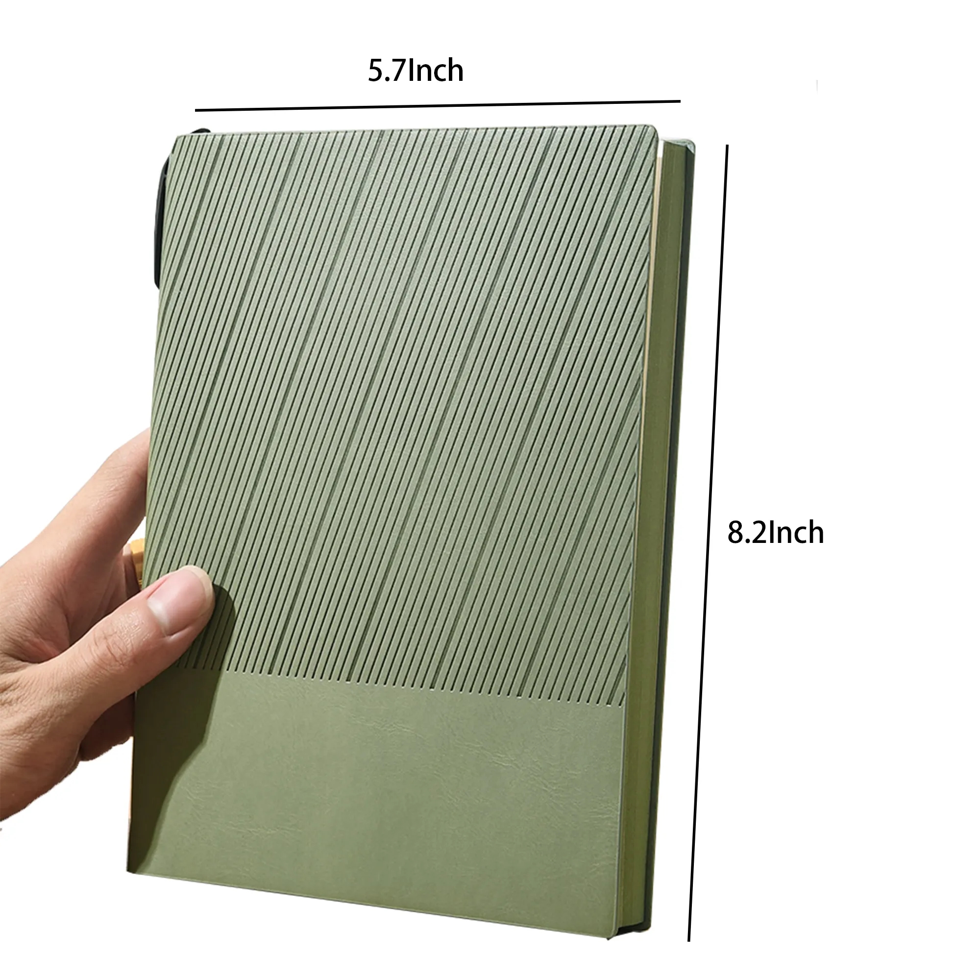 Pen-In-Pocket Leather Brushed Notebook 9