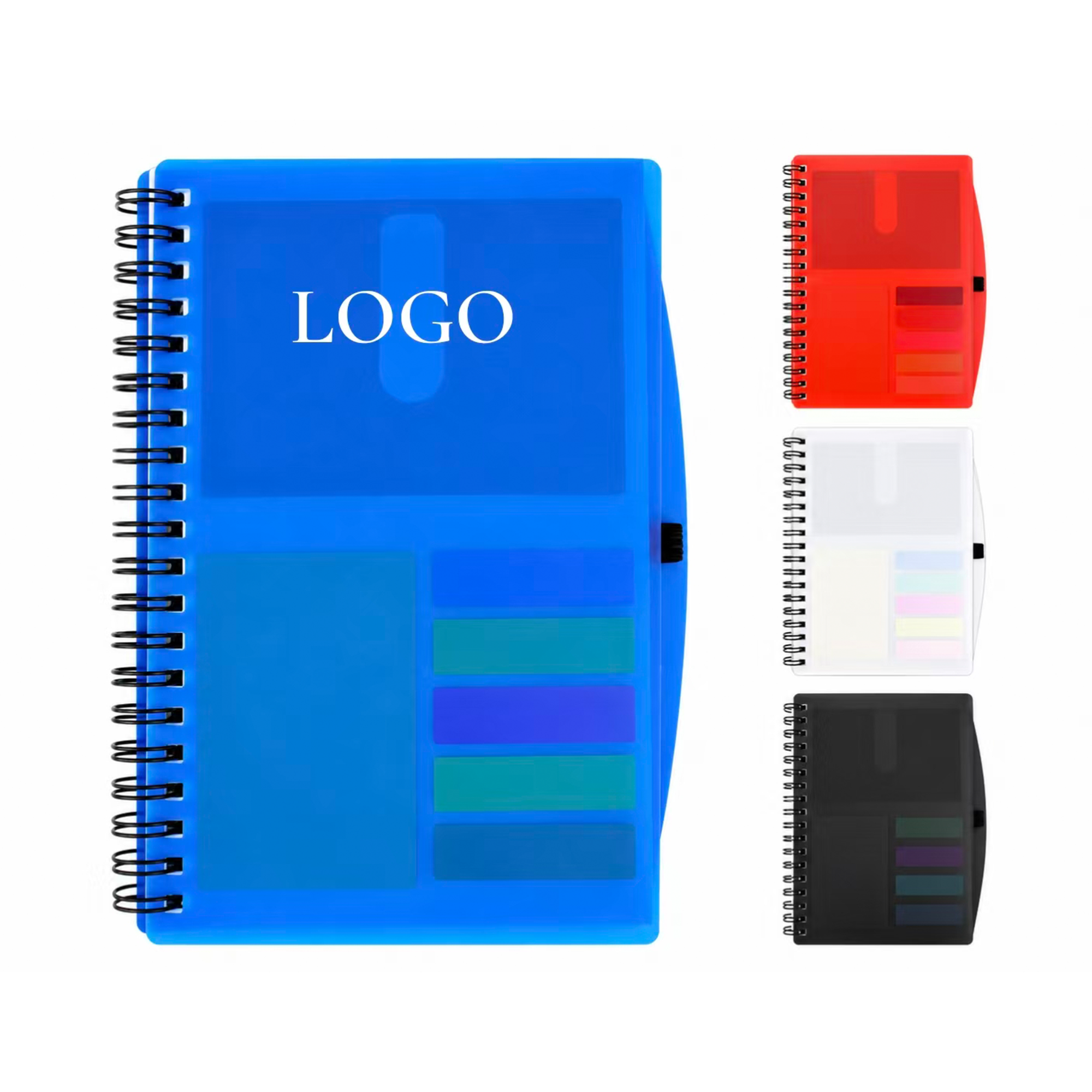 Spiral Notebook With Sticky Notes