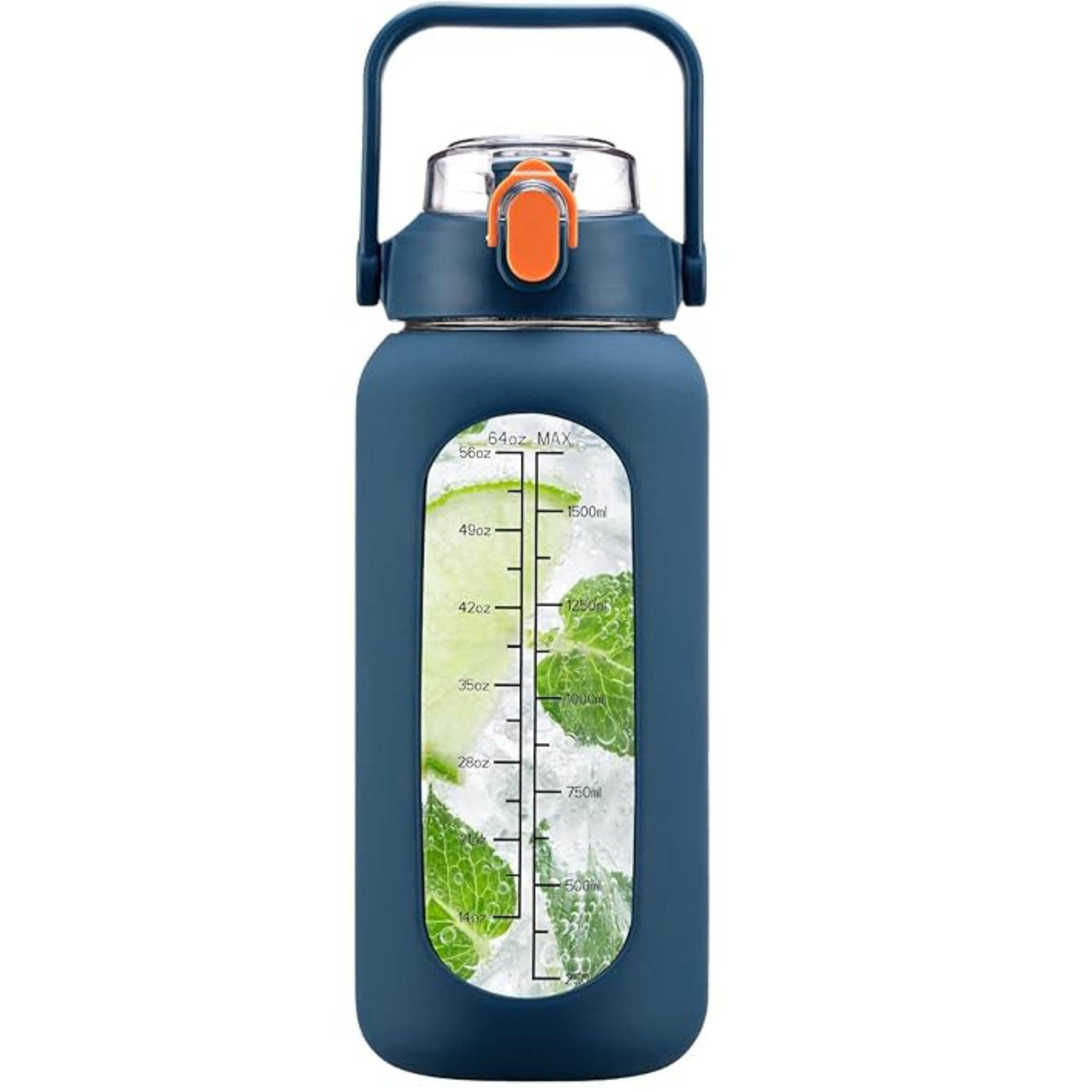 64 oz Glass Graduated Water Bottle 21