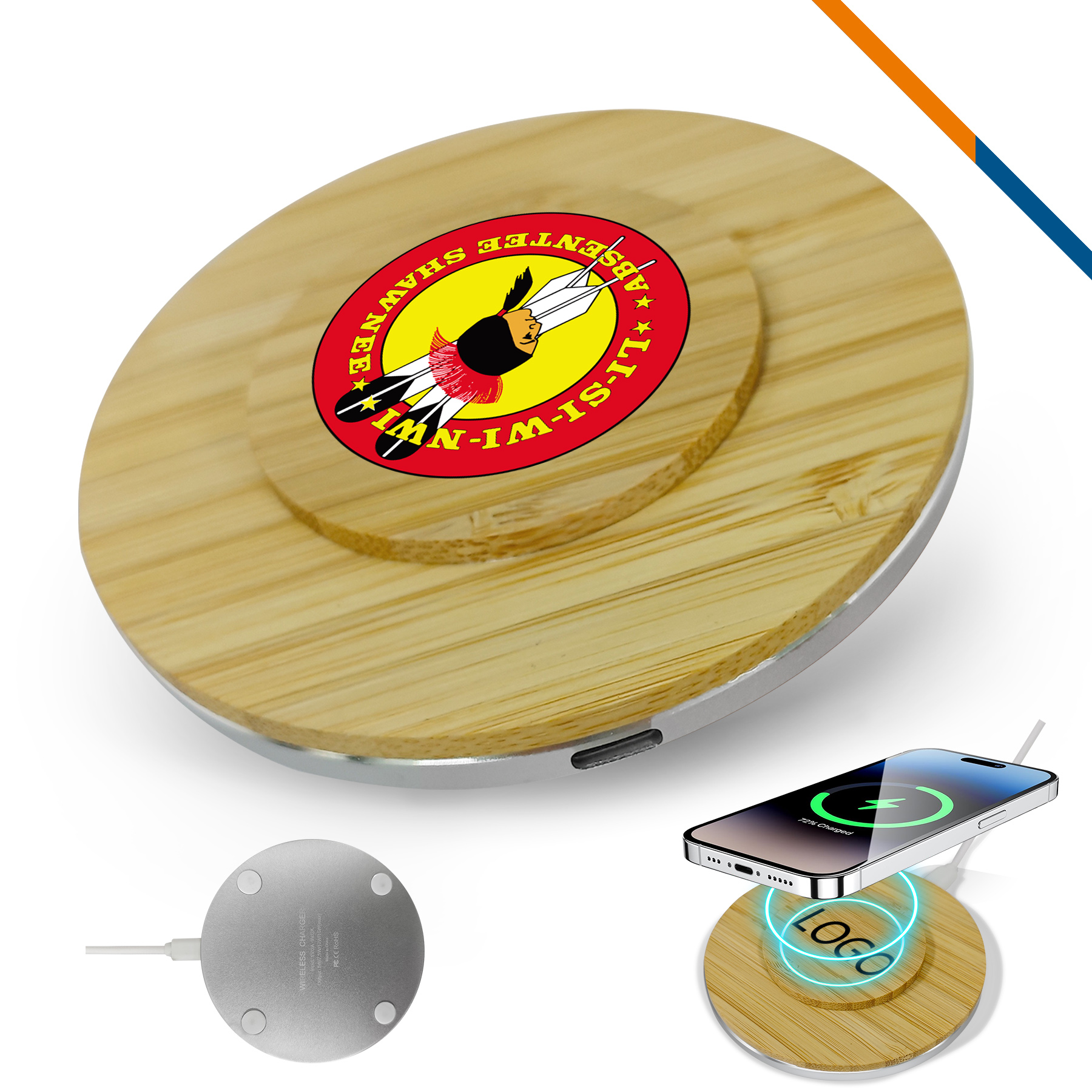 Laker Bamboo Wireless Charger