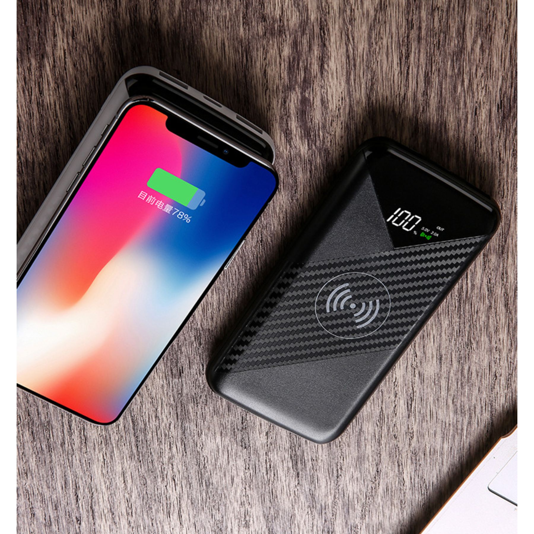 10,000mAh PowerCore Slim Display Wireless Charging Powerbank