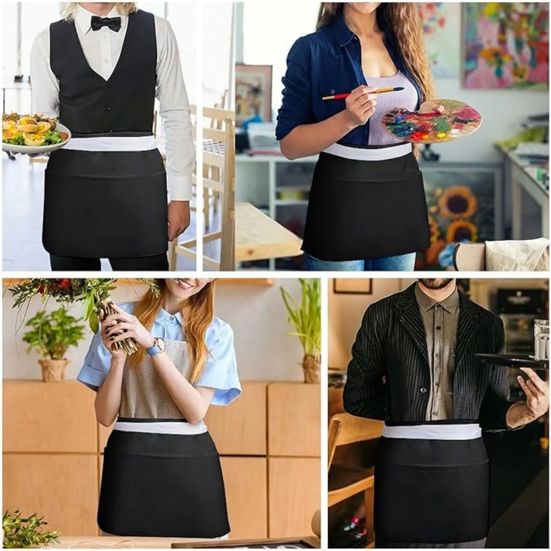 Three Pockets Chef Half Apron 52