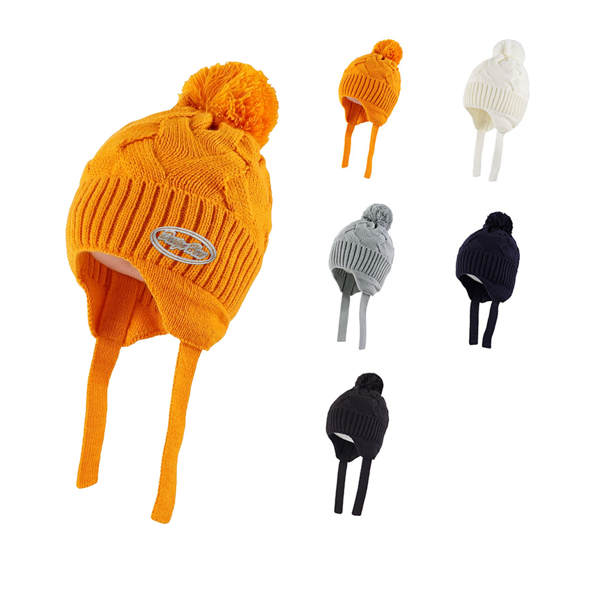 Soft Knit Baby Beanie with pom - Cozy Winter Warmth 7