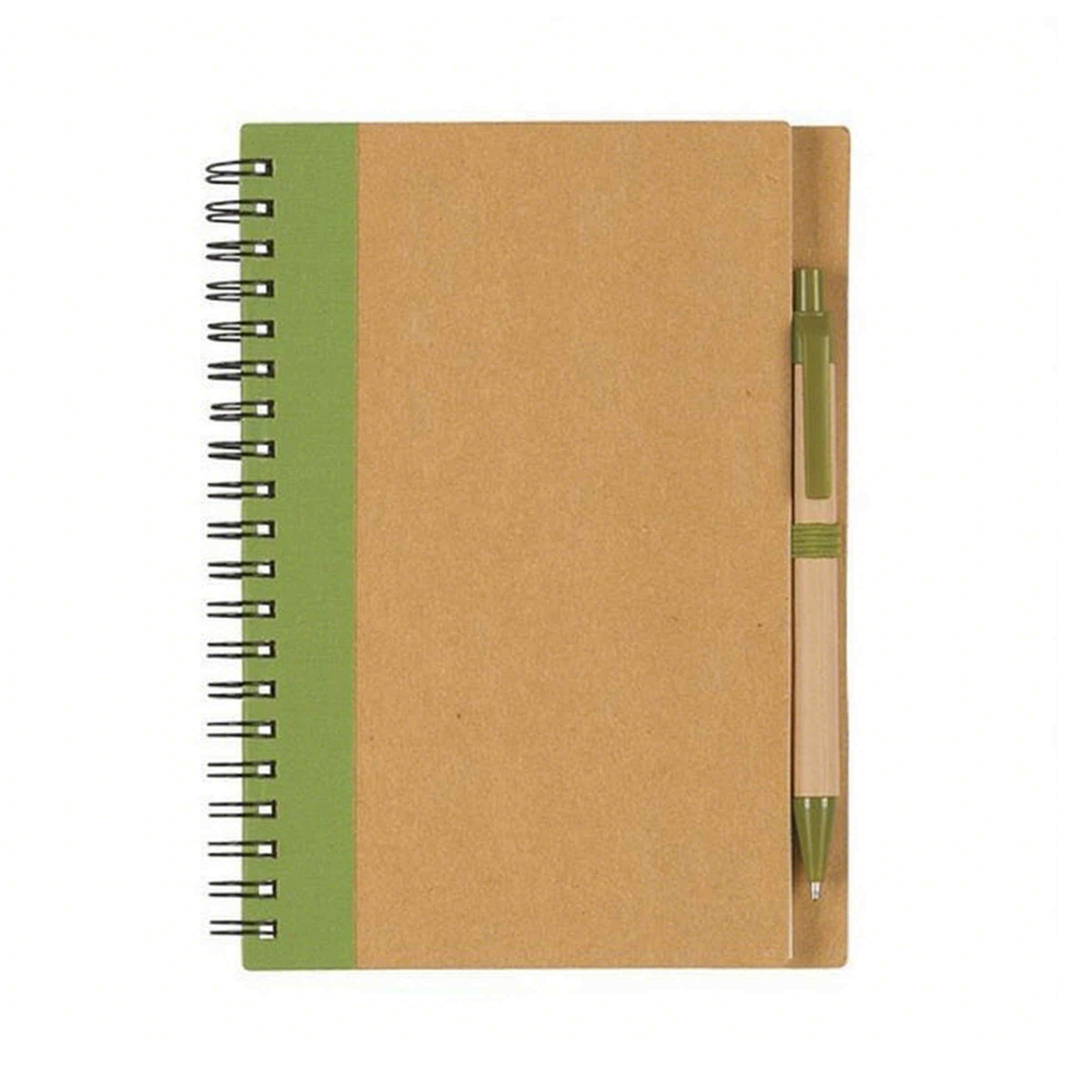 Recycled Kraft Spiral Notebook With Pen 13