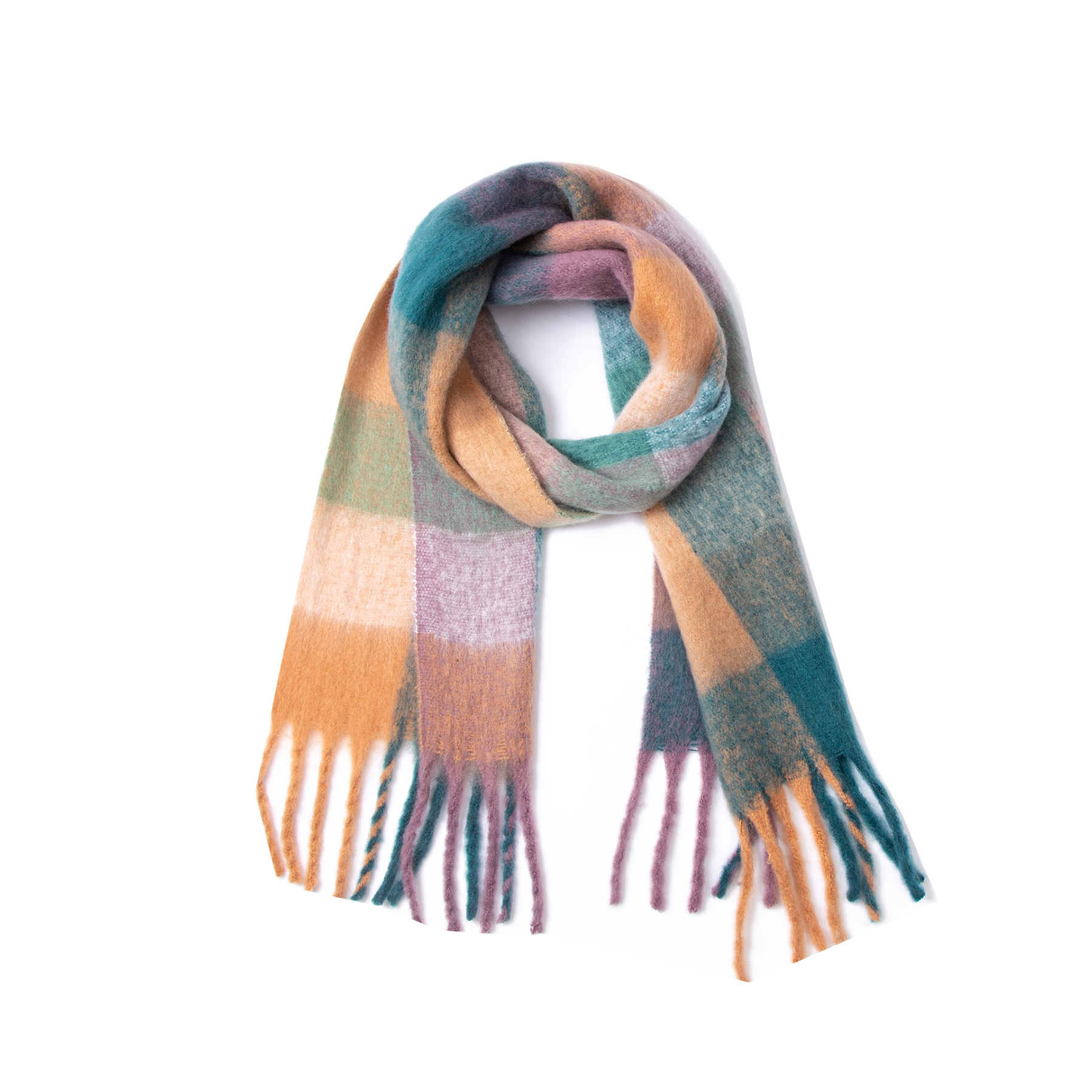 Big Coloured Checked Winter Warm Wrap Scarf 38