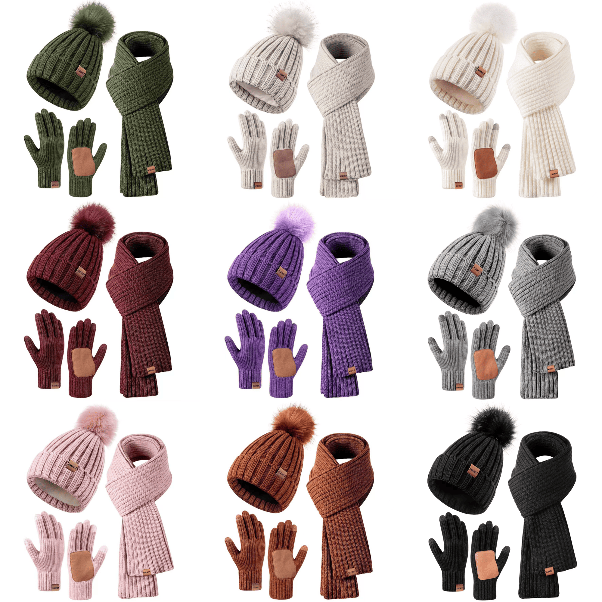 Unisex Touch Screen Cozy Winter Knitted Set 7
