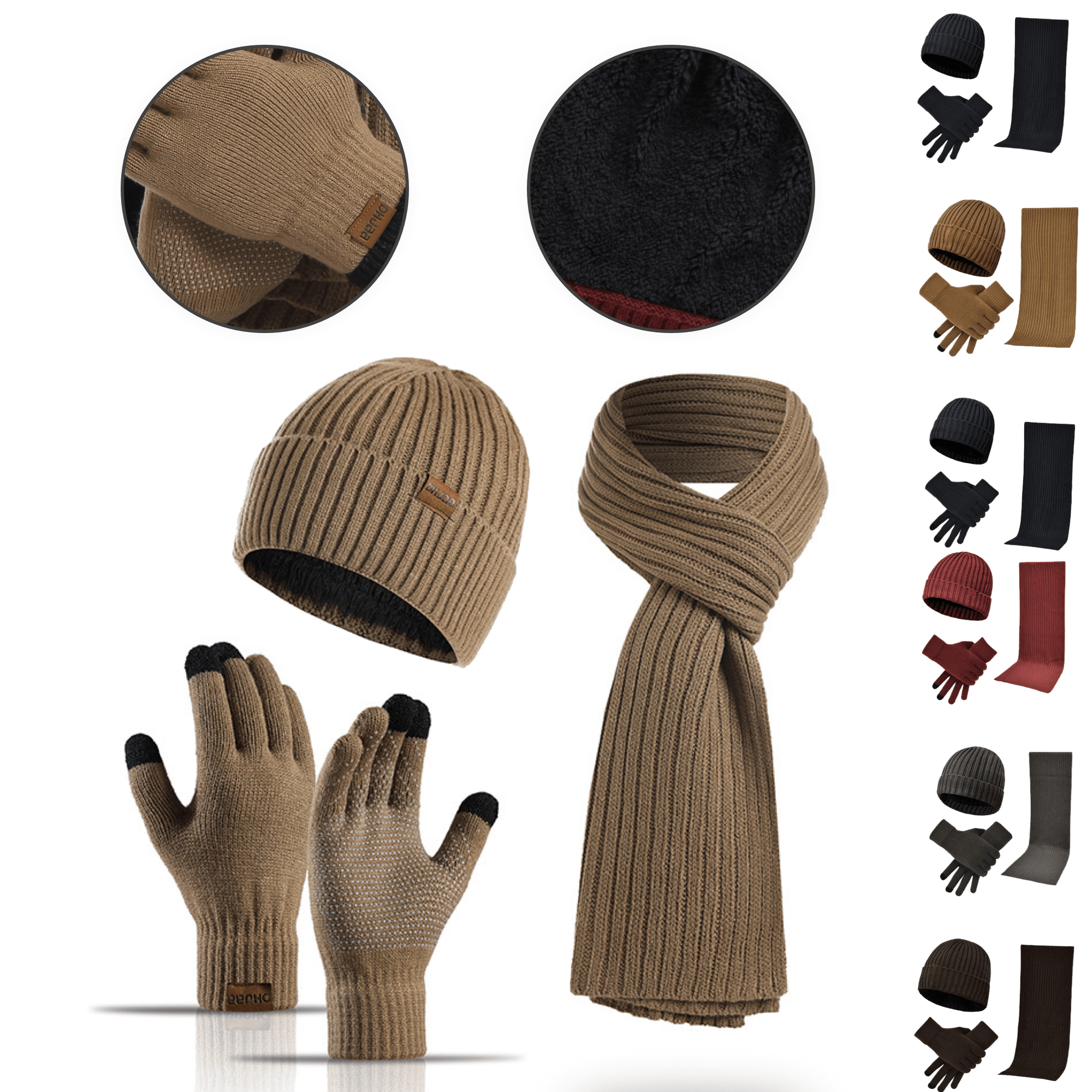 Unisex Touch Screen Winter Trio Knitted Set 11