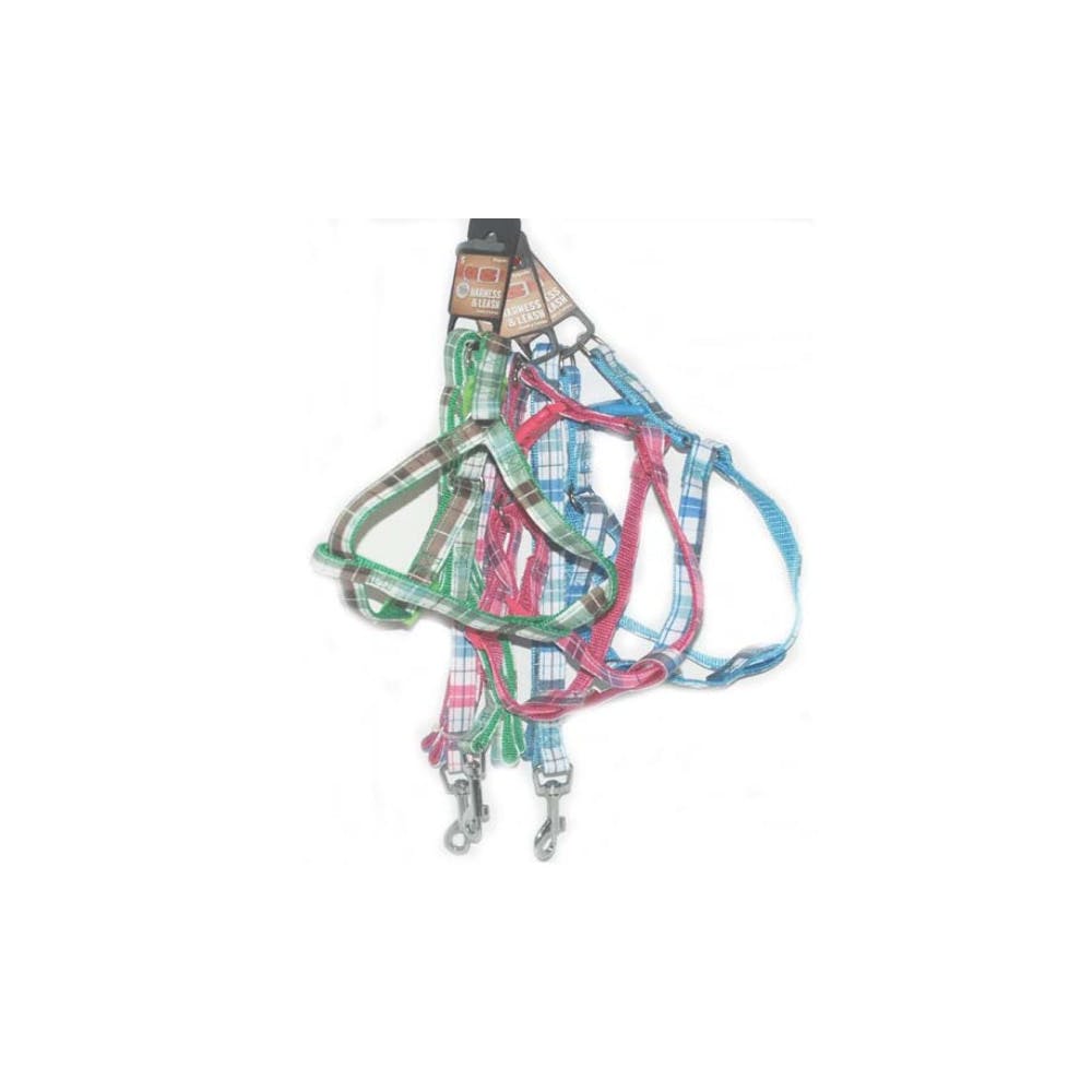 Plaid Harness & Leash Sets - Assorted Small 3