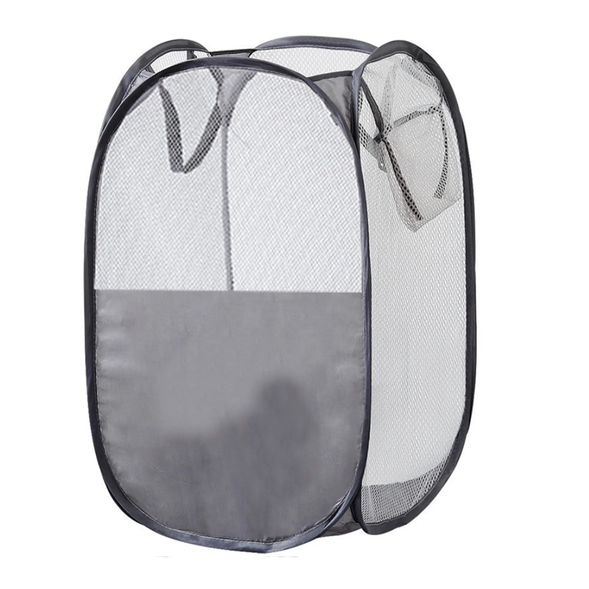Durable Handle Collapsible Mesh Laundry Basket 21