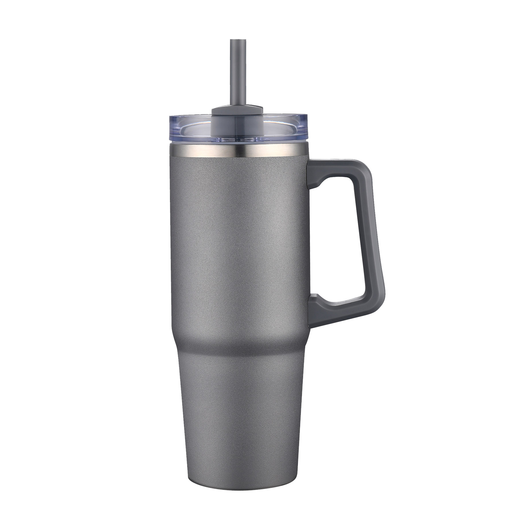 30 oz. Two Tone Travel Handle Mug with Twist Closure Straw Lid 10