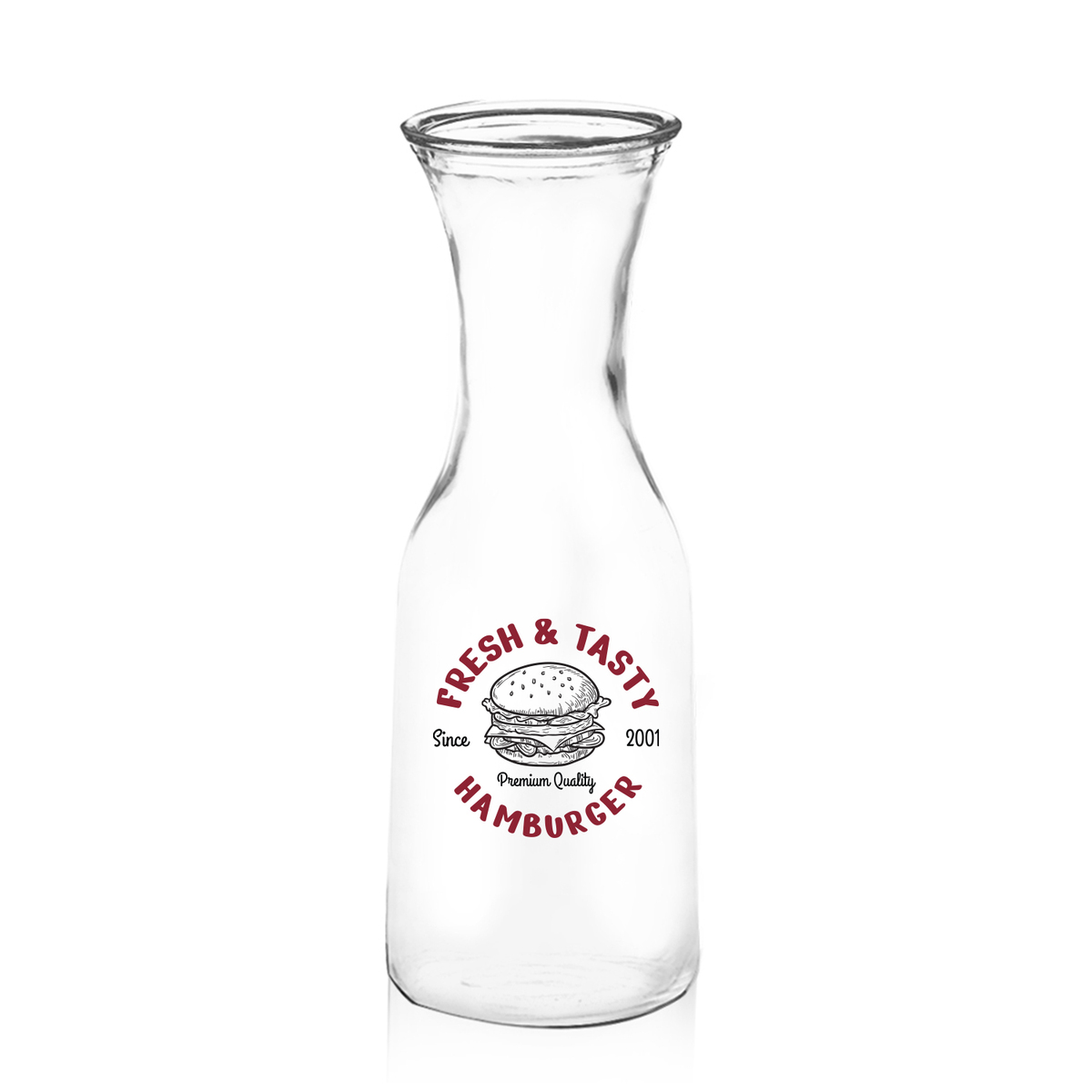 34 oz. Clear Glass Carafe (2 Color Imprint)