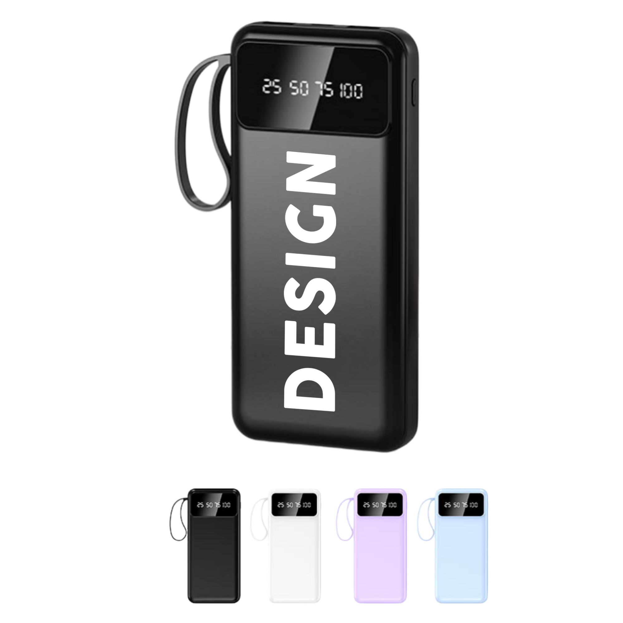 10000mAh 4 Cable Power Bank LED Digital Travel Charger 2