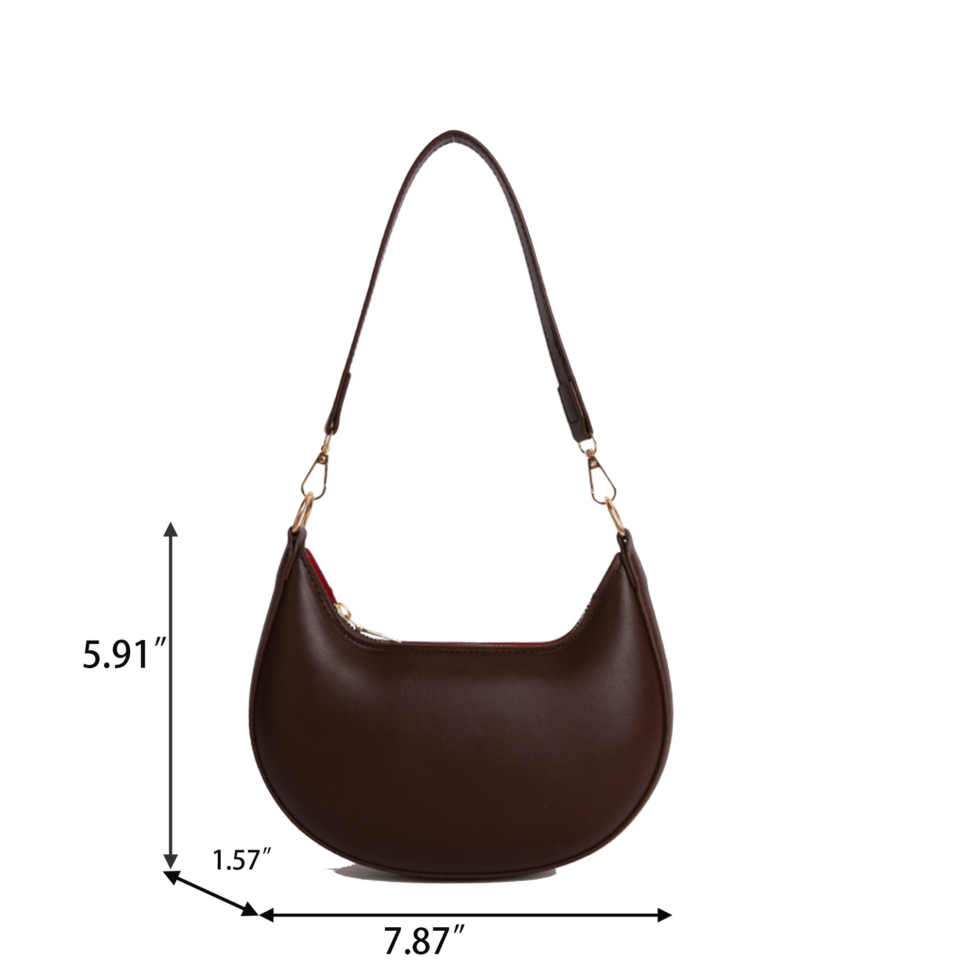 PU Leather Crescent Hobo Purses 7