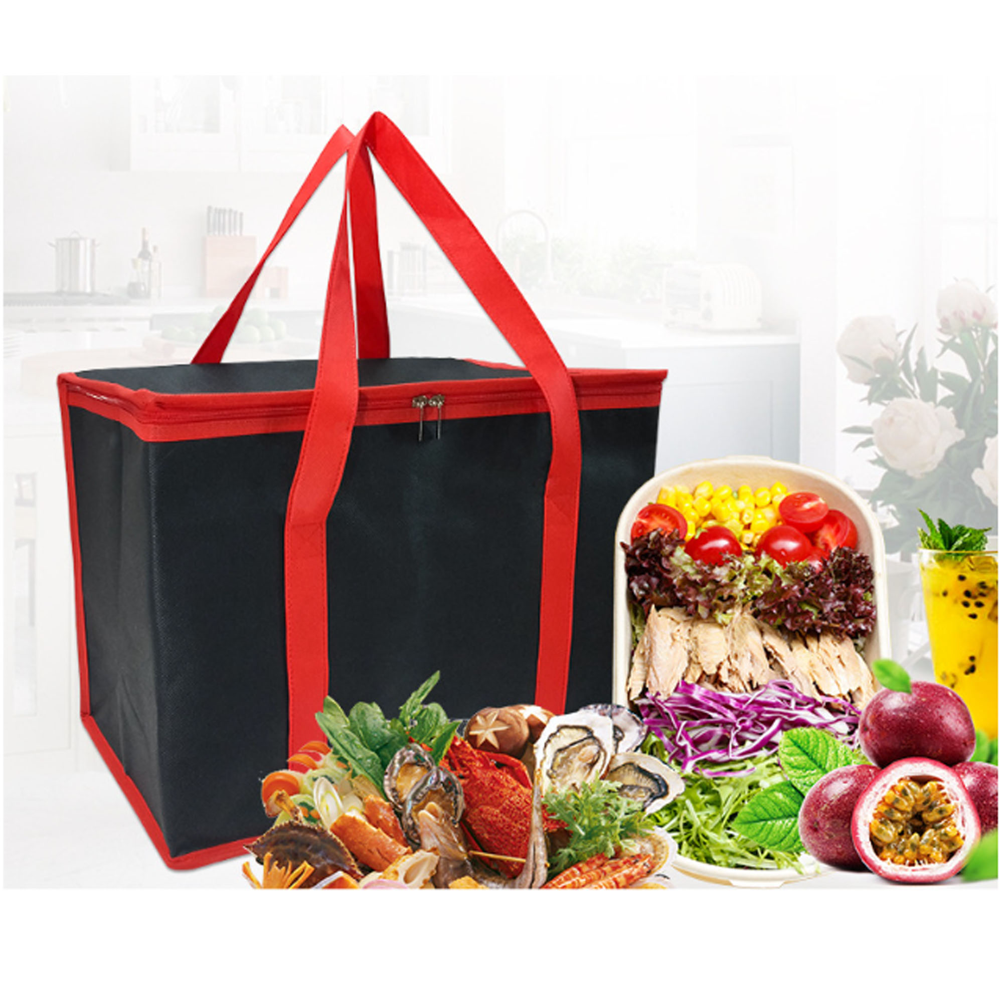 Durable Non-Woven Insulated Bag with Aluminum Foil Lining 9