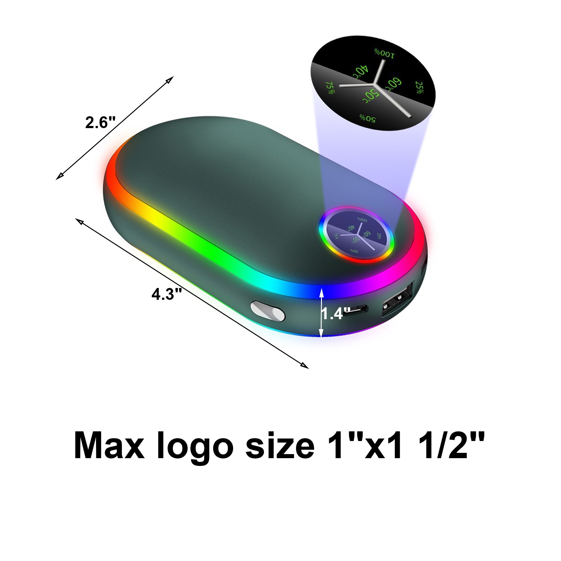 Portable Power Bank and Hand Warmer with Lights 7