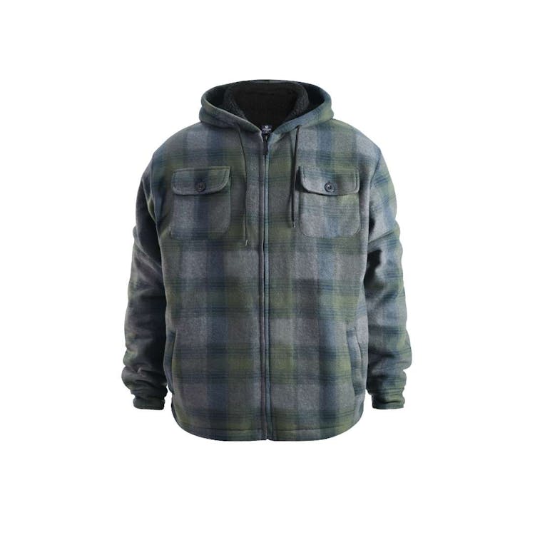 Men's Plaid Berber Sherpa Lined Jackets S-2XL 3