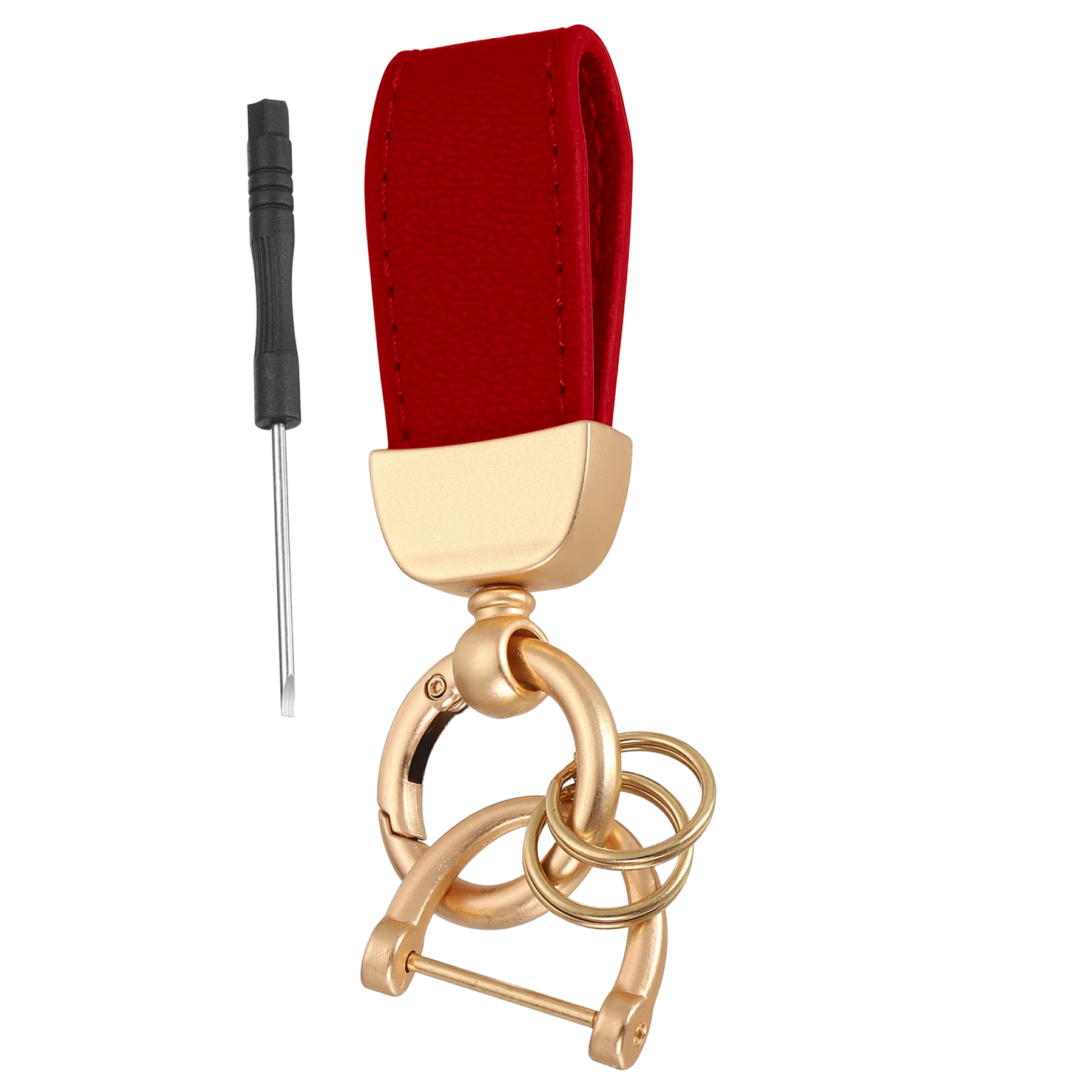 Zinc Alloy PU Keychain With Screwdriver Accessory (MOQ: 100pcs) 2