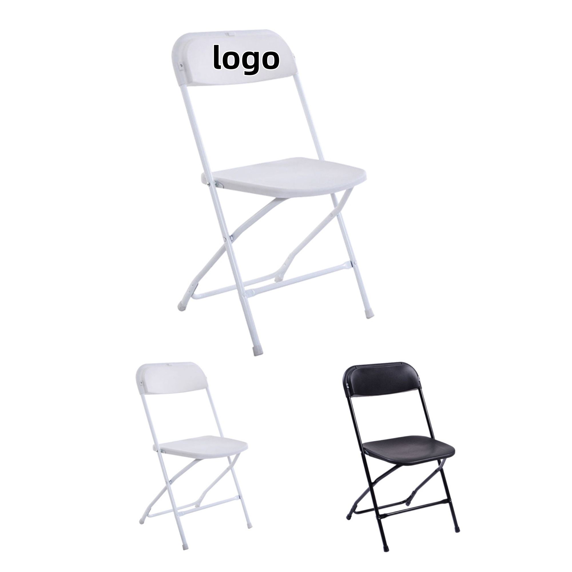 White Plastic Office Folding Chairs