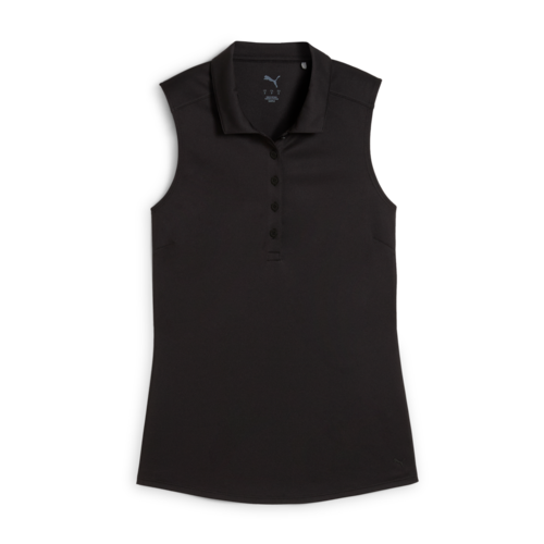 Puma Women's Pure 2.0 Sleeveless Golf Polo - Puma Black