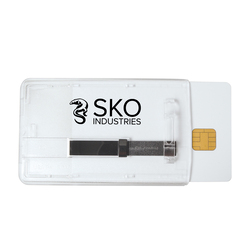 2.28" W x 3.60" H - Vertical Rigid Card Holder (1 Color Imprint)
