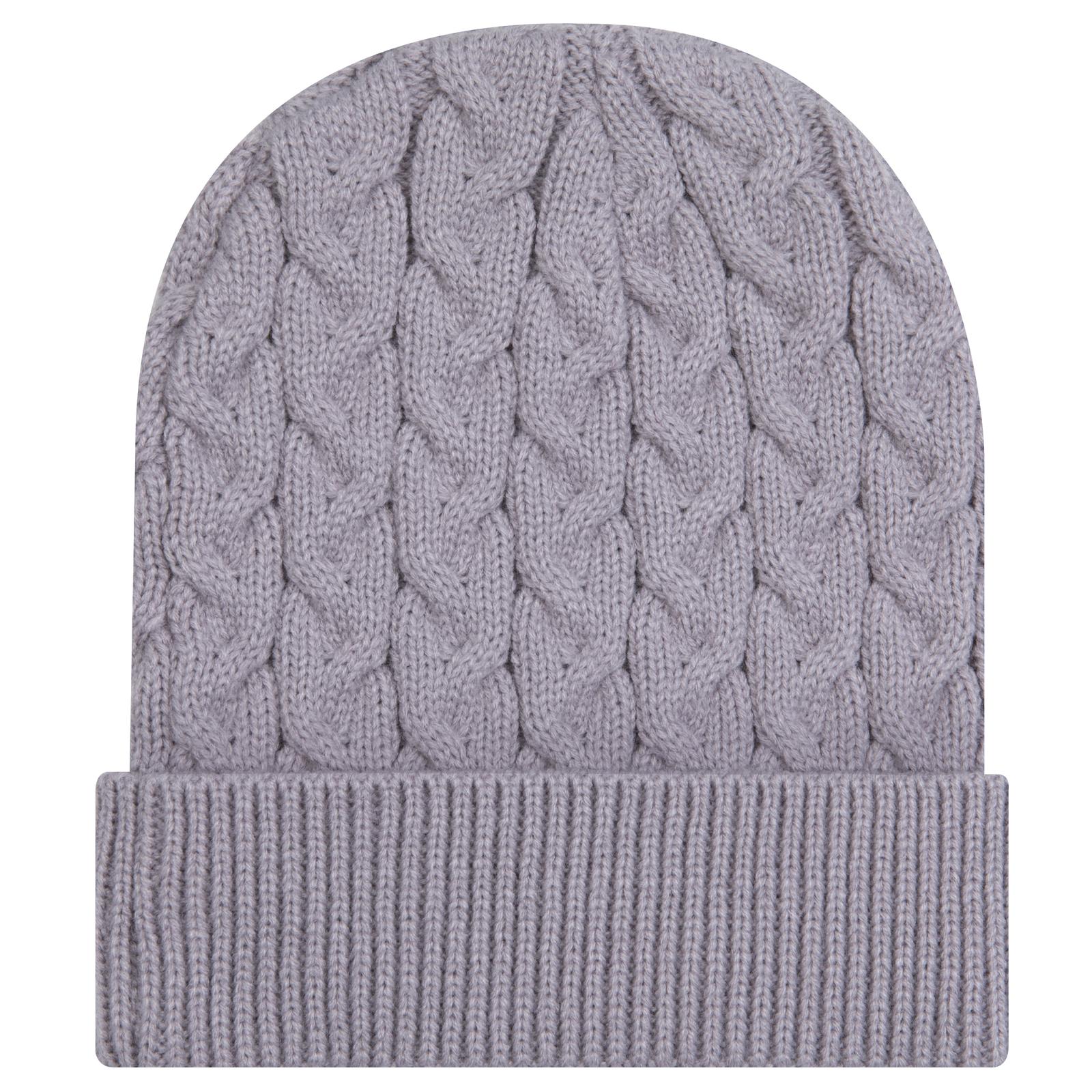OTTO CAP® 12" Cable Knit Beanie w/ Rib Knit Cuff 2