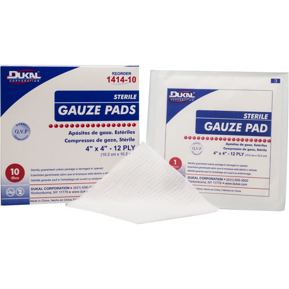 Sterile Gauze Pads - 4" x 4" 12-Ply 10 Pack