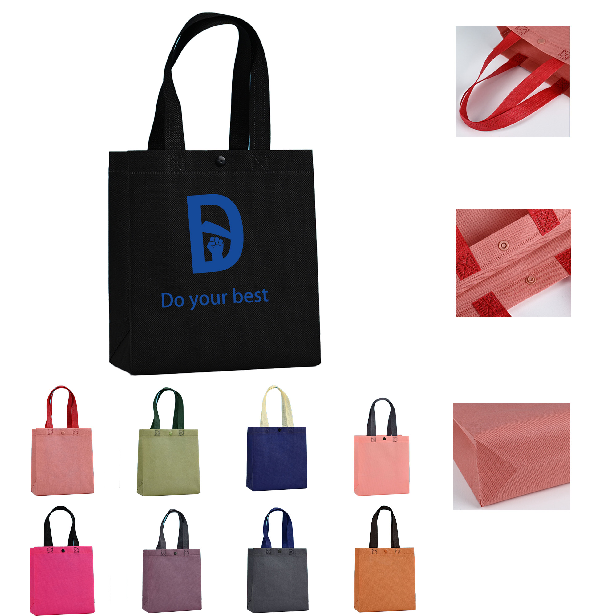 Non Woven Bag with Snap Fastener 4