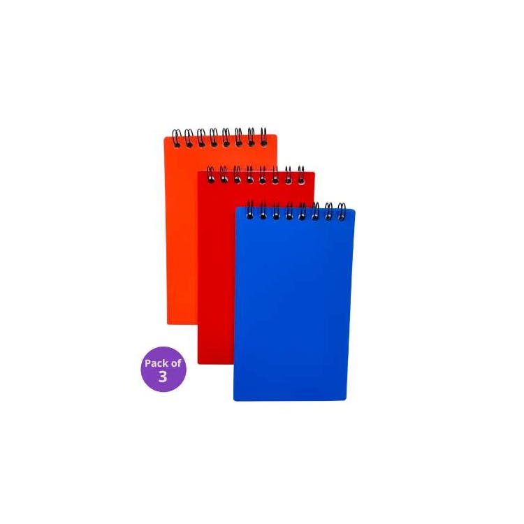Three Leaf Poly Cover Memo Books 3-Pack 3