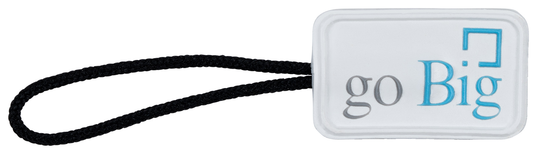 2D Custom Zipper Pull with cord 40
