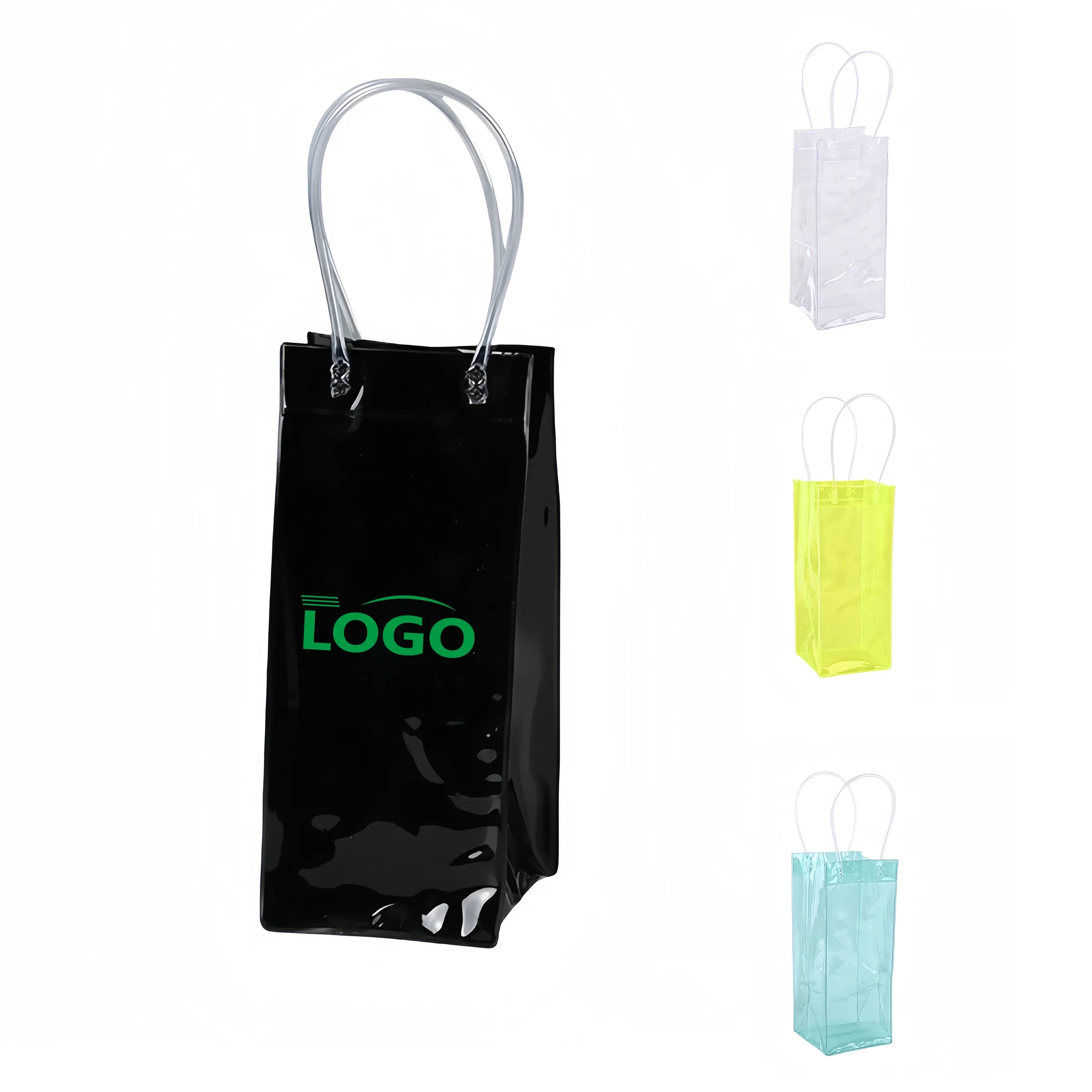 Transparent PVC Wine Bag with Handles 10