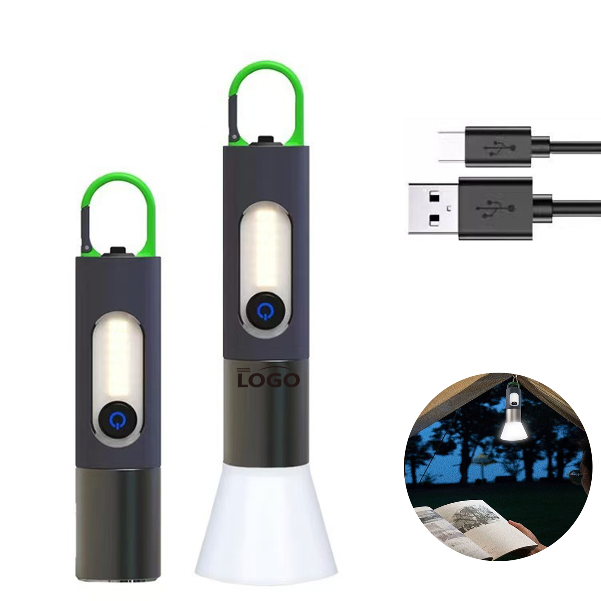 Zoomable Flashlight - 4 Modes, USB Rechargeable 4