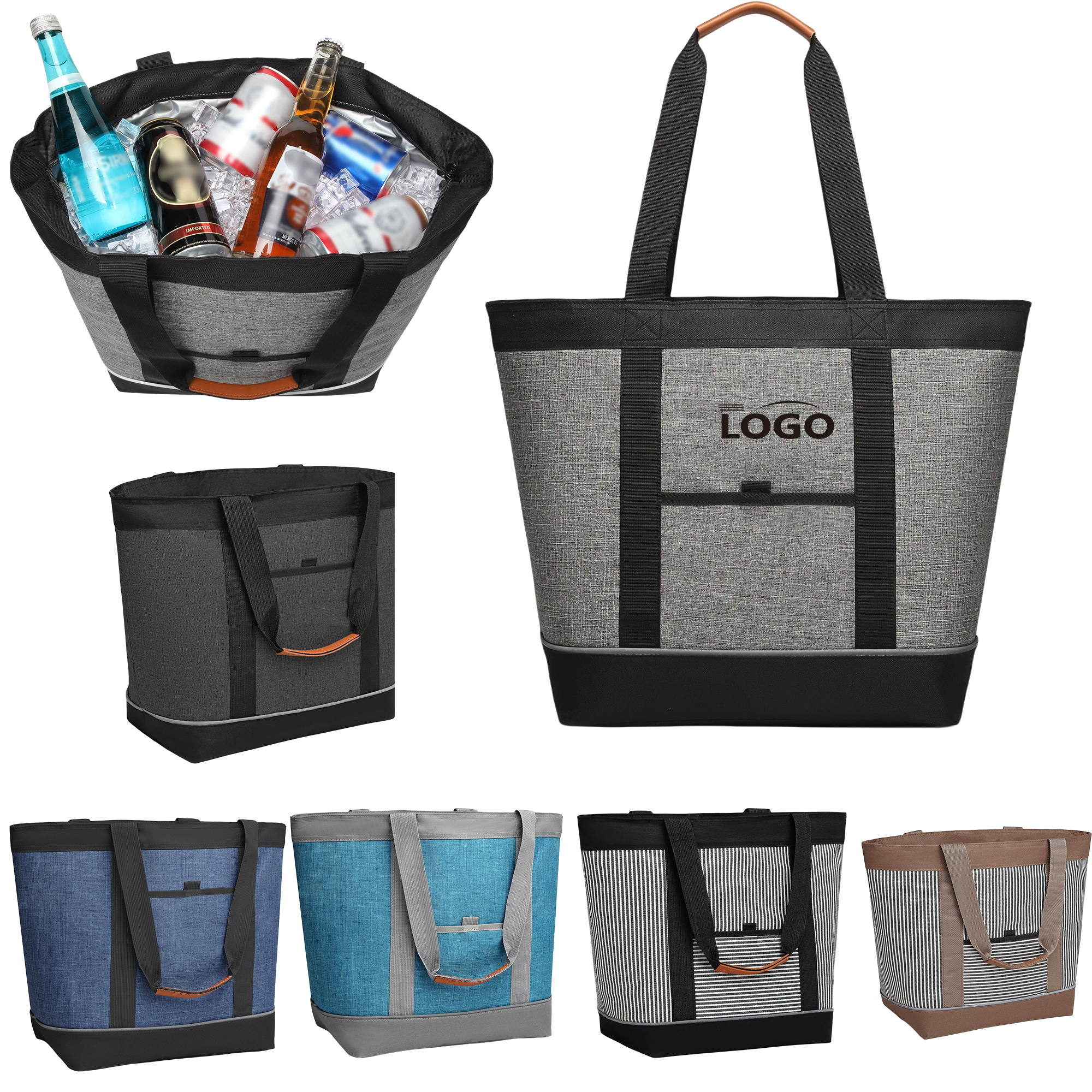 24L Portable Tote Cooler Bag