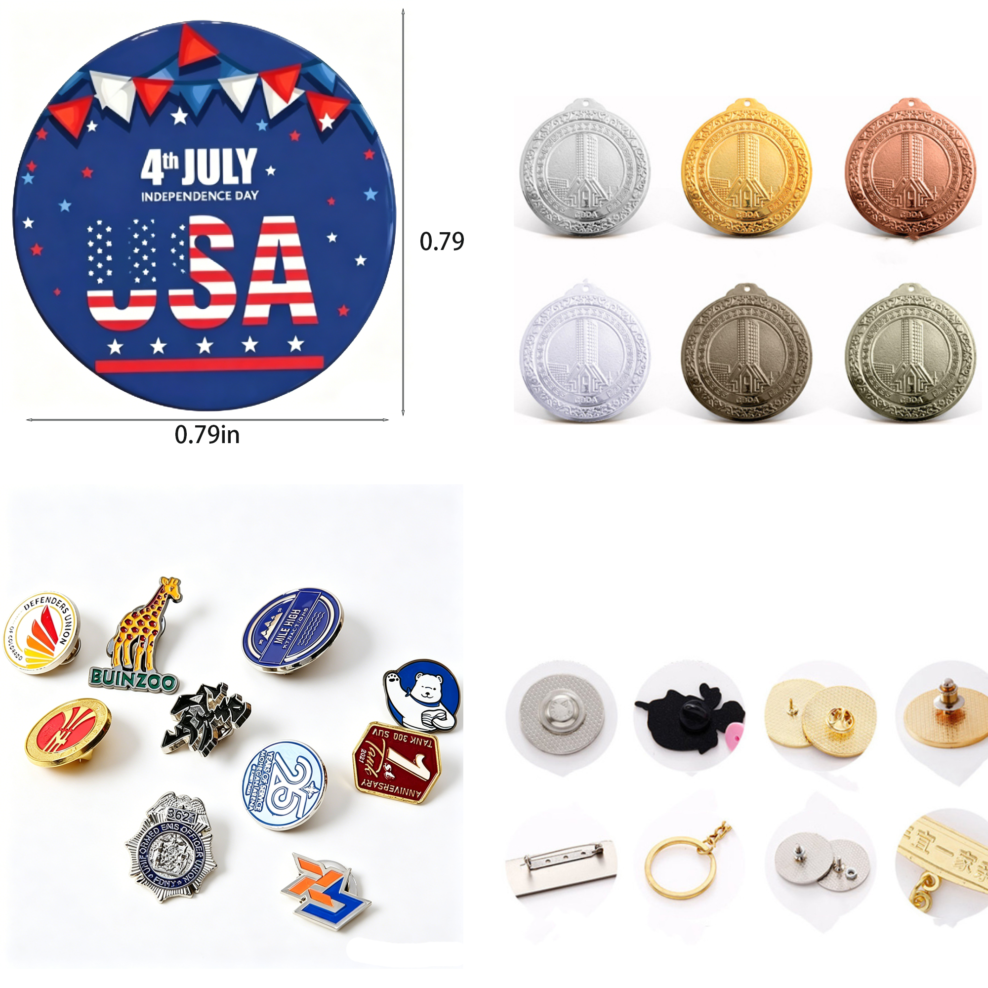 Custom Anniversary Medal Lapel Pins