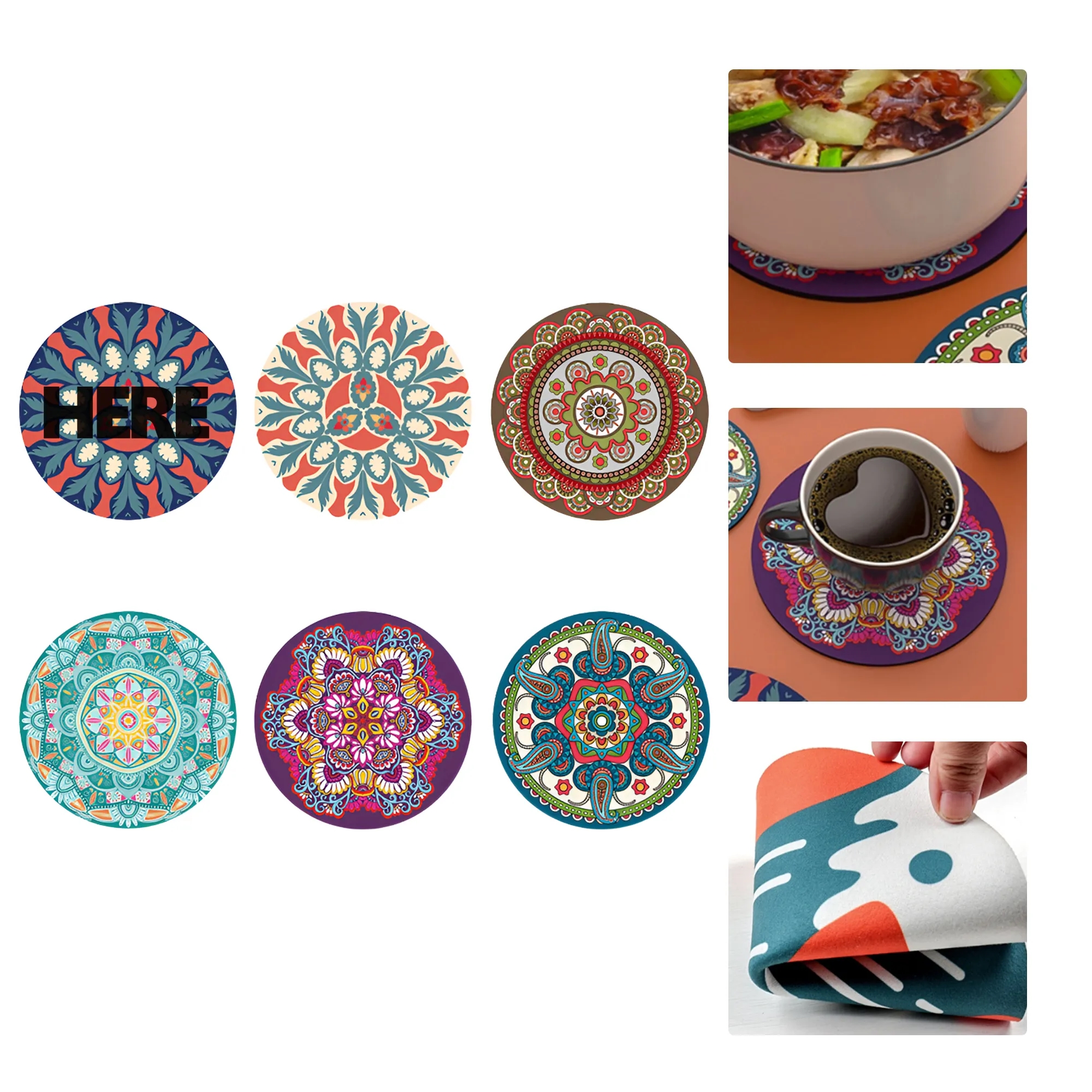 Colorful Heat Resistant Rubber Coaster 4